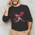 Valentine Baseball Player Drip Unisex Long Sleeve T-Shirt