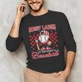 Valentine My Heart Belongs Baseball Lover Boy Men Unisex Long Sleeve T-Shirt