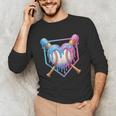 Valentines Baseball Heart Dripping Ice Cream Gen Z Alpha Unisex Long Sleeve T-Shirt Valentines Baseball Heart Dripping Ice Cream Gen Z Alpha Unisex Long Sleeve T-Shirt