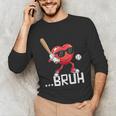 Valentines Bruh Red Heart Playing Baseball Men Boys Kids Unisex Long Sleeve T-Shirt Valentines Bruh Red Heart Playing Baseball Men Boys Kids Unisex Long Sleeve T-Shirt