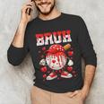 Valentines Day Baseball Drip Boys Bruh Ice Cream Toddler Kid Unisex Long Sleeve T-Shirt