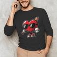 Valentines Day Baseball Heart Bat Sunglasses Men Boys Kids Unisex Long Sleeve T-Shirt Valentines Day Baseball Heart Bat Sunglasses Men Boys Kids Unisex Long Sleeve T-Shirt