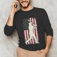 Vintage American Flag Baseball Batter Patriotic Home Run Unisex Long Sleeve T-Shirt Vintage American Flag Baseball Batter Patriotic Home Run Unisex Long Sleeve T-Shirt