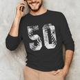 Vintage Baseball Number 50 Jersey Player Uniform Unisex Long Sleeve T-Shirt Vintage Baseball Number 50 Jersey Player Uniform Unisex Long Sleeve T-Shirt