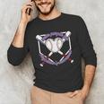 I Wear Purple For Alzheimers Awareness Baseball Heart Ribbon Unisex Long Sleeve T-Shirt I Wear Purple For Alzheimers Awareness Baseball Heart Ribbon Unisex Long Sleeve T-Shirt