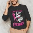 Women's Play Like A Girl Softball Baseball Girls Unisex Long Sleeve T-Shirt