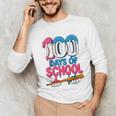 100 Days Of School Baseball Drip Bat 100th Day Of School Boy Unisex Long Sleeve T-Shirt