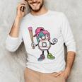 8th Birthday Baseball Ice-Cream Drip 8 Years Old Boys Girls Unisex Long Sleeve T-Shirt