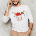 Baseball Christmas Reindeer Santa Hat Sports Player Xmas Unisex Long Sleeve T-Shirt Baseball Christmas Reindeer Santa Hat Sports Player Xmas Unisex Long Sleeve T-Shirt