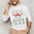 Baseball Christmas Ugly Sweater Santa Sport Men Kids Unisex Long Sleeve T-Shirt