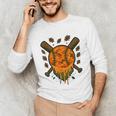 Baseball Drip Ice Cream Dripping Blaze Hunter Orange Camo Unisex Long Sleeve T-Shirt Baseball Drip Ice Cream Dripping Blaze Hunter Orange Camo Unisex Long Sleeve T-Shirt