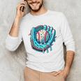 Baseball Drip Ice Cream Sprinkles Baseball Player Premium Tri-Blend Unisex Long Sleeve T-Shirt