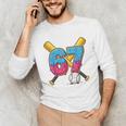 Baseball Drip Number 67 Player 67th Birthday Meme Gen Alpha Unisex Long Sleeve T-Shirt Baseball Drip Number 67 Player 67th Birthday Meme Gen Alpha Unisex Long Sleeve T-Shirt