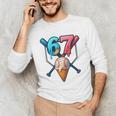 Baseball Ice Cream Drip 67 Six Seven Gen Alpha Slang Meme Unisex Long Sleeve T-Shirt Baseball Ice Cream Drip 67 Six Seven Gen Alpha Slang Meme Unisex Long Sleeve T-Shirt