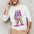 Baseball Ice Cream Drip Boys Glove Sprinkles Baseball Lover Unisex Long Sleeve T-Shirt