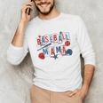 Baseball Mama Mom Mother Vintage Game Day Unisex Long Sleeve T-Shirt