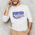 Blue Panther Baseball Home Plate Game Day Mascot Panther Unisex Long Sleeve T-Shirt Blue Panther Baseball Home Plate Game Day Mascot Panther Unisex Long Sleeve T-Shirt