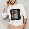 Cool Dollar Bill Guy With Cap And Baseball Costume Premium Tri-Blend Unisex Long Sleeve T-Shirt Cool Dollar Bill Guy With Cap And Baseball Costume Premium Tri-Blend Unisex Long Sleeve T-Shirt