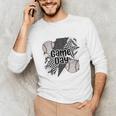 Game Day Baseball Retro Checkered Baseball Unisex Long Sleeve T-Shirt