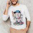 Melting Slime Sprinkle Baseball Mascot With Bat Unisex Long Sleeve T-Shirt