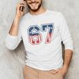Number 67 USA Raglan Baseball Tee Unisex Long Sleeve T-Shirt Number 67 USA Raglan Baseball Tee Unisex Long Sleeve T-Shirt