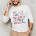 Retro Eat Sleep Take Kids To Sports Repeat Game Day Baseball Unisex Long Sleeve T-Shirt Retro Eat Sleep Take Kids To Sports Repeat Game Day Baseball Unisex Long Sleeve T-Shirt