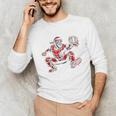 Santa Playing Baseball Catcher Merry Christmas Sport Player Unisex Long Sleeve T-Shirt Santa Playing Baseball Catcher Merry Christmas Sport Player Unisex Long Sleeve T-Shirt