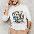 Six Seven Baseball Lifestyle 67 Meme Gen Alpha Slang Premium Tri-Blend Unisex Long Sleeve T-Shirt