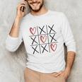 Tic Tac Toe Love Hearts Romantic Valentine Raglan Baseball Tee Unisex Long Sleeve T-Shirt Tic Tac Toe Love Hearts Romantic Valentine Raglan Baseball Tee Unisex Long Sleeve T-Shirt