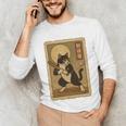 Vintage Japanese Ukiyo-e Baseball Cat Batting Unisex Long Sleeve T-Shirt Vintage Japanese Ukiyo-e Baseball Cat Batting Unisex Long Sleeve T-Shirt
