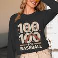 100 Days Of School Baseball Love Valentine’s Day Men Women Unisex Long Sleeve T-Shirt