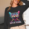 100 Days Of School Boy Kids Baseball Ice Cream Drip Teacher Unisex Long Sleeve T-Shirt 100 Days Of School Boy Kids Baseball Ice Cream Drip Teacher Unisex Long Sleeve T-Shirt