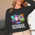 100 Days Of School Dripping Baseball Boys Kids Teacher Unisex Long Sleeve T-Shirt
