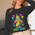 100th Day Of School Banana Baseball Drip For Kids Youth Girl Unisex Long Sleeve T-Shirt