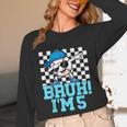 5th Birthday Dabbing Baseball Boys Bruh I'm 5 Year Old Unisex Long Sleeve T-Shirt