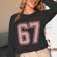 6 7 Number 67 Baseball Meme Tee For Women Unisex Long Sleeve T-Shirt