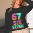 67 Ice Cream Drip Baseball Six Seven 6-7 Meme Teen Boy Unisex Long Sleeve T-Shirt