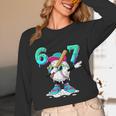 67 Meme Six Seven Meme Baseball Dapping Ice Cream Drip Unisex Long Sleeve T-Shirt