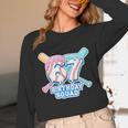 67th Birthday Squad Baseball Ice Cream Drip Birthday Squad Unisex Long Sleeve T-Shirt