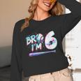 6th Birthday Boy Bro I'm 6 Year Old Baseball Ice Cream Drip Unisex Long Sleeve T-Shirt 6th Birthday Boy Bro I'm 6 Year Old Baseball Ice Cream Drip Unisex Long Sleeve T-Shirt