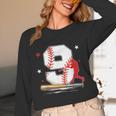 9 Years Old Baseball Birthday Boy 9th Bday Party Unisex Long Sleeve T-Shirt