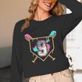 9th Birthday Baseball Bat Ice-Cream Drip 9yrs Old Boys Girls Unisex Long Sleeve T-Shirt