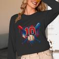 Baseball 10 Year Old Splash Drip 10th Birthday Boy Number 10 Unisex Long Sleeve T-Shirt Baseball 10 Year Old Splash Drip 10th Birthday Boy Number 10 Unisex Long Sleeve T-Shirt