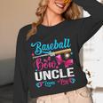 Baseball Or Bows Uncle Loves You Gender Reveal Unisex Long Sleeve T-Shirt
