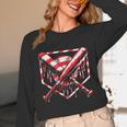 Baseball Candy Cane Christmas Baseball Ice Cream Drip Boys Unisex Long Sleeve T-Shirt