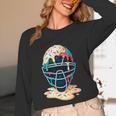 Baseball Catcher Mask Ice Cream Dripping Baseball Boy Youth Unisex Long Sleeve T-Shirt