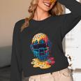 Baseball Catcher Mask Ice Cream Dripping Baseball Fan Boys Unisex Long Sleeve T-Shirt