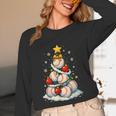 Baseball Christmas Tree Lights Santa Sport Player Lover Xmas Unisex Long Sleeve T-Shirt