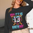 Baseball Drip Bruh It's My 13th Birthday Boy Ice Cream Drip Unisex Long Sleeve T-Shirt Baseball Drip Bruh It's My 13th Birthday Boy Ice Cream Drip Unisex Long Sleeve T-Shirt