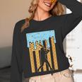 Baseball Drip Dripping Ice Cream Sport Player American Flag Unisex Long Sleeve T-Shirt